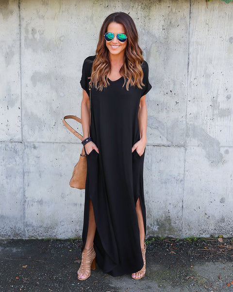 vestido maxi t shirt