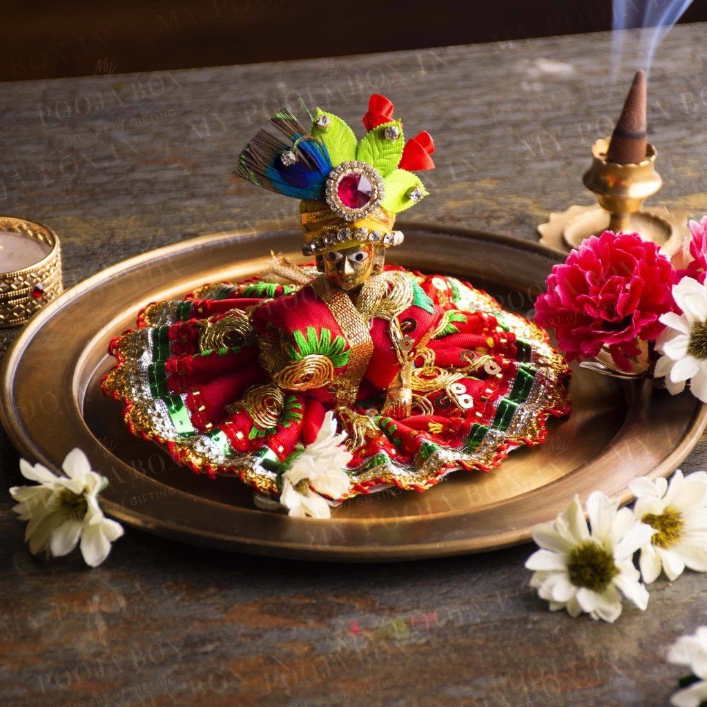 Buy Beautiful Laddu Gopal Brass Idol Online in India - Mypoojabox.in