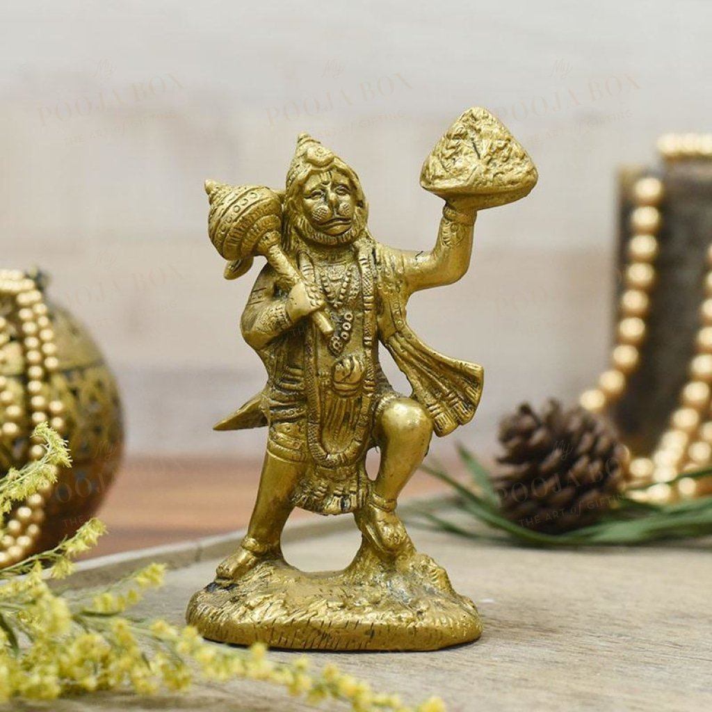 Buy Majestic Lord Hanuman Brass Idol Online in India - Mypoojabox.in