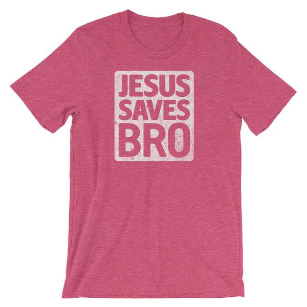 Pink Berry Jesus Saves Bro Tee image