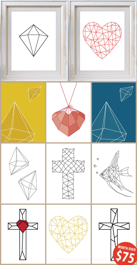 GEOMETRIC SET OF PRINTS