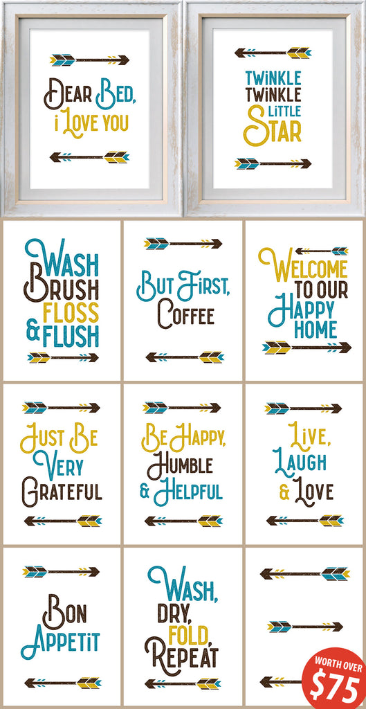 Modern and treding rustic arrows art printables