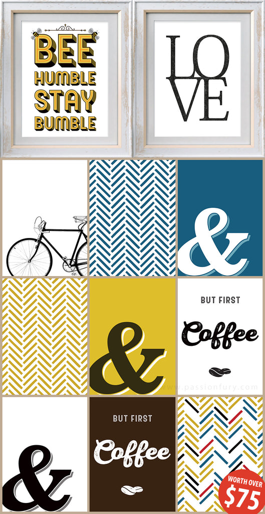 MODERN SET OF HOME PRINTABLES FROM PASSION FIRY