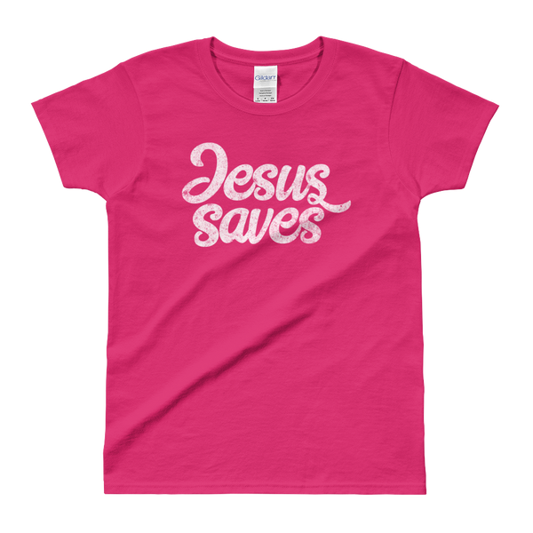Pink Jesus Saves Tee