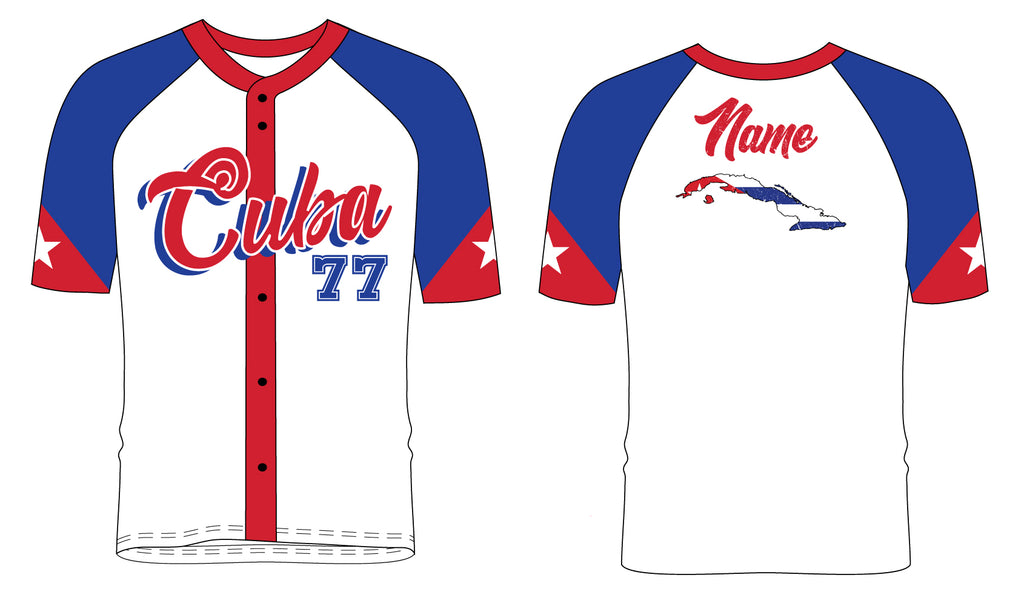 Cuba Baseball Sublimated Fan Jersey 