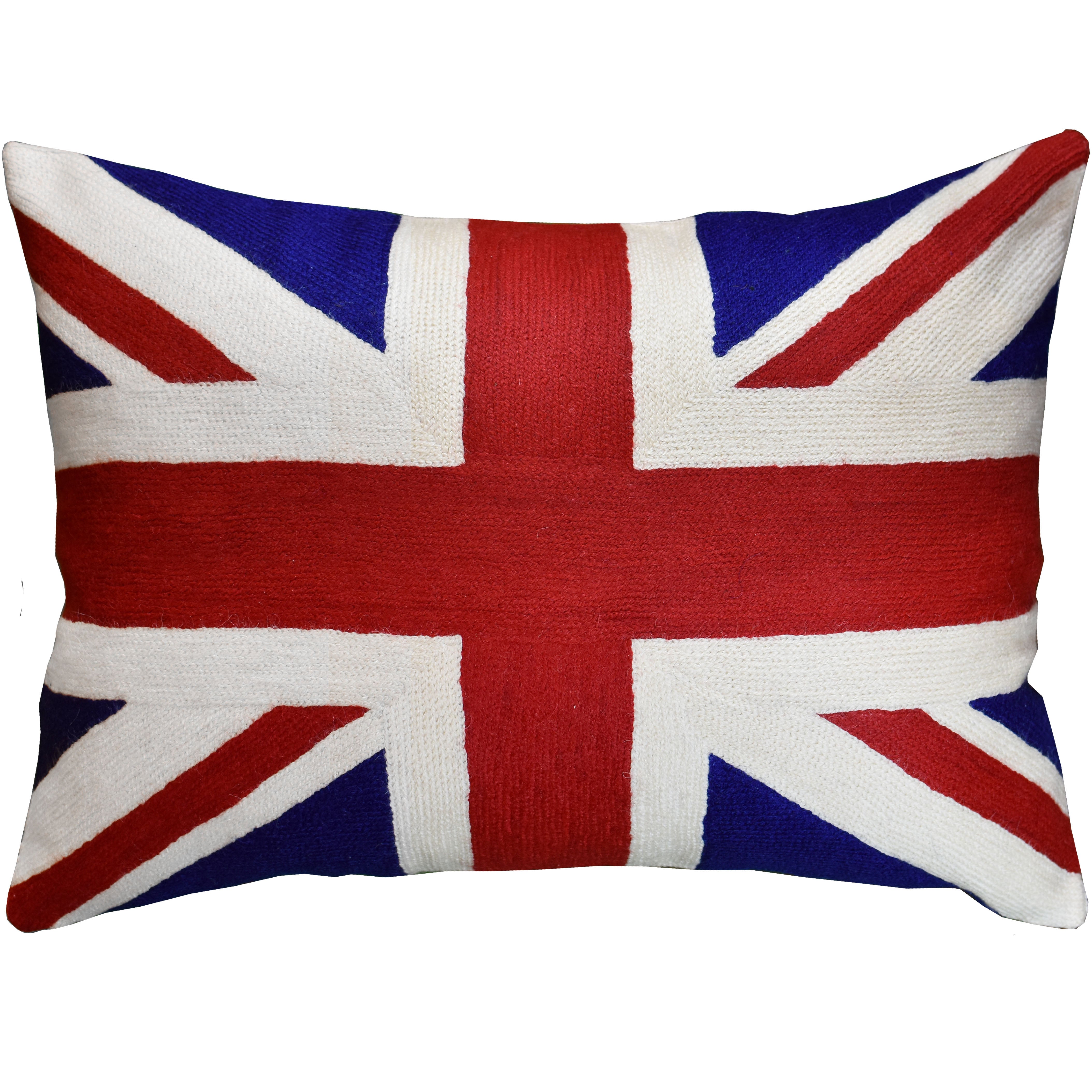 Small Union Jack floral pillow covers