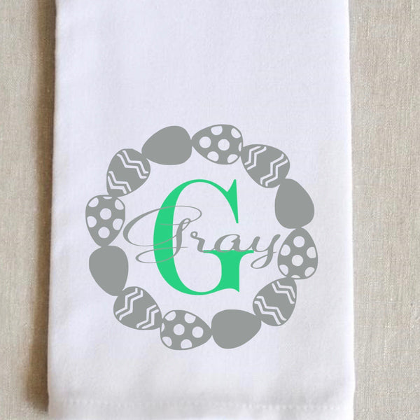 monogrammed kitchen dish towels