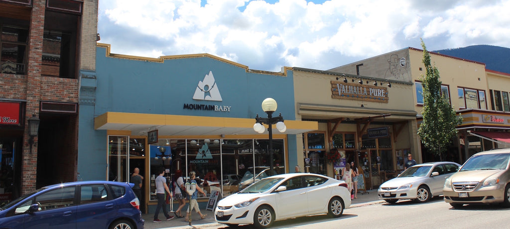 Mountain Baby store on Baker Street in Nelson BC.