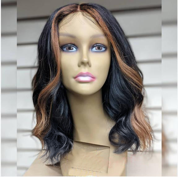 New In Blonde Highlight Body Wavy Custom Lace Front Wigs Rechoo