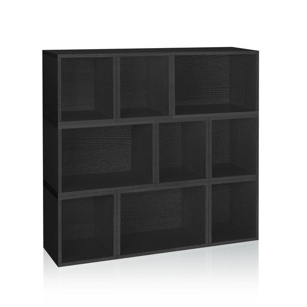 Modular Storage Cubes And Stackable Organizer Black Way Basics