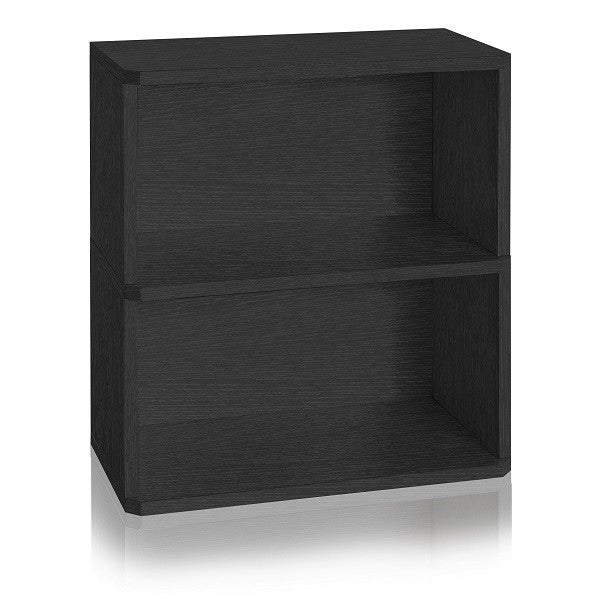 2 Shelf Black Bookcase Eco Friendly Way Basics