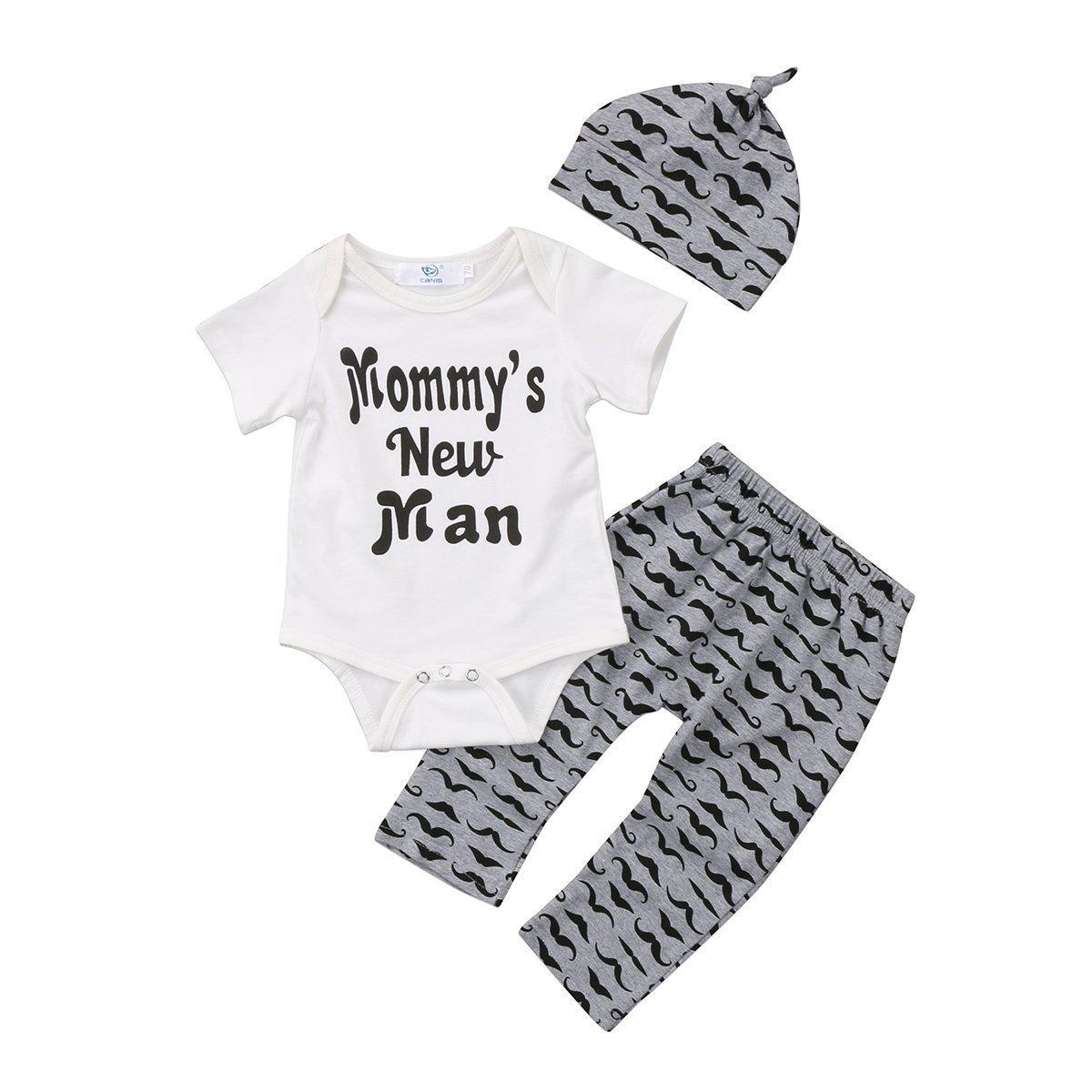 mommy's new man baby outfit