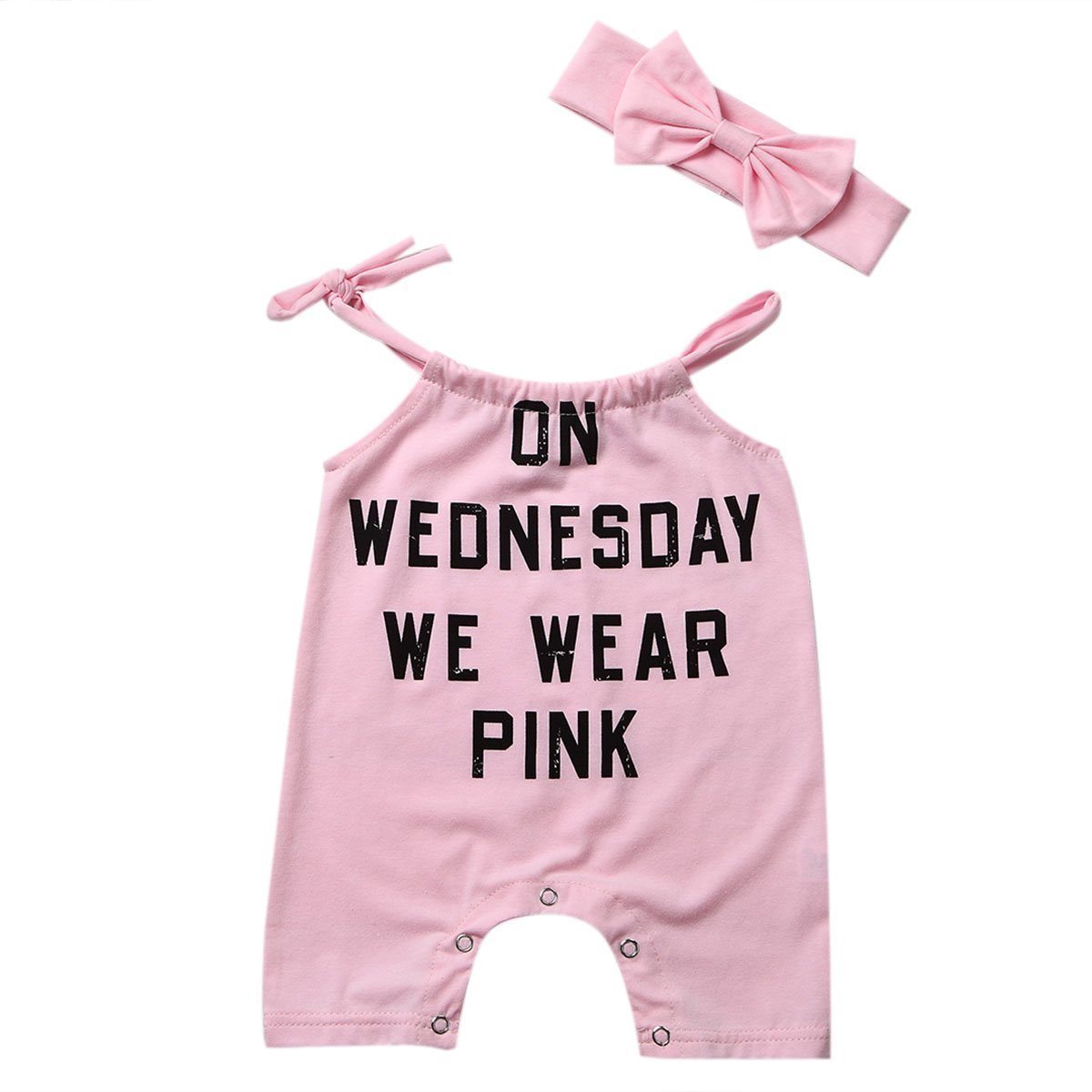 on wednesdays we wear pink baby romper