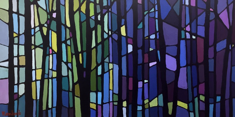 Blue Glass Forest by Holly Lombardo