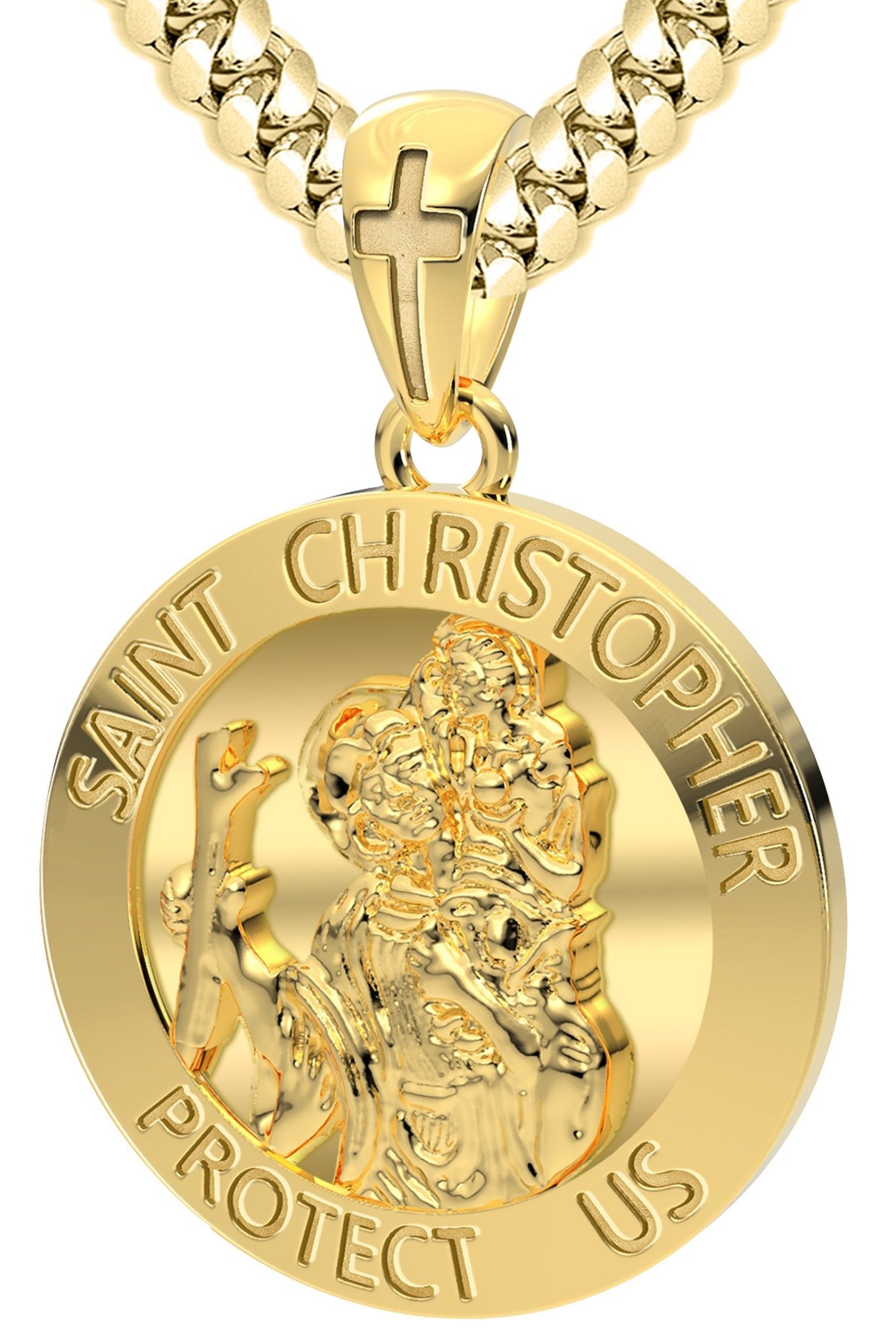 10k gold st christopher medal