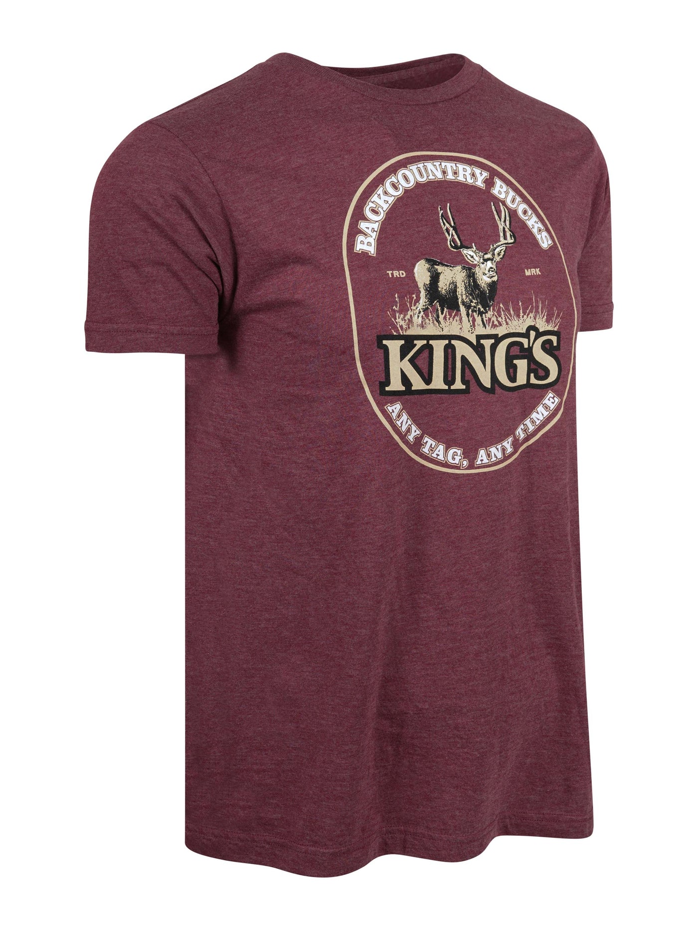King's Backcountry Tee in Heather Burgundy | Corbotras lochi