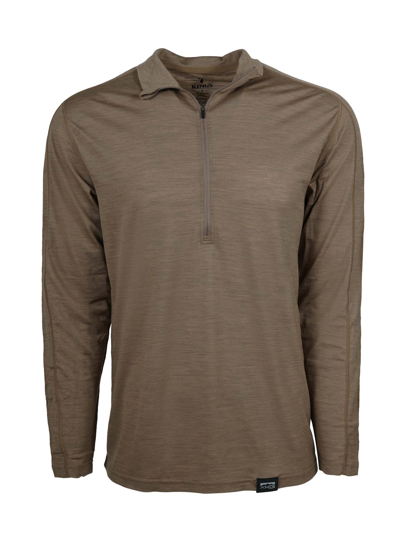 XKG Foundation 150 Merino 1/4 Zip in Khaki | Corbotras lochi