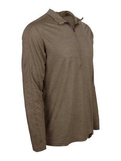 XKG Foundation 150 Merino 1/4 Zip in Khaki | Corbotras lochi