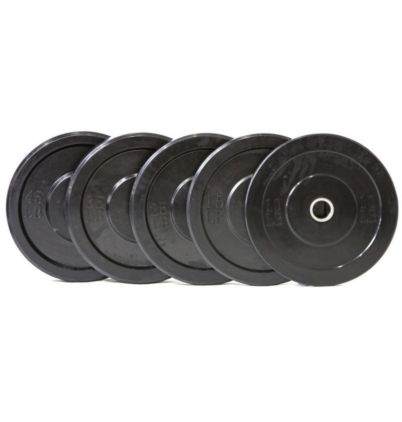 Black Bumper Plate Set (260lb) (LIMITED IN STOCK)