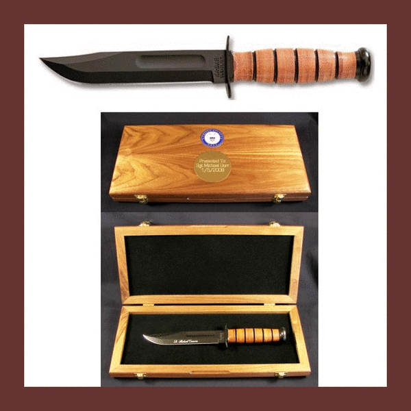 KA-BAR 1225 Navy Engraved Presentation Set