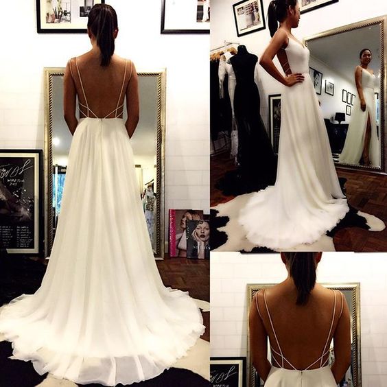 simple reception dress