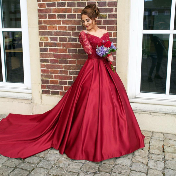 maroon color wedding dress