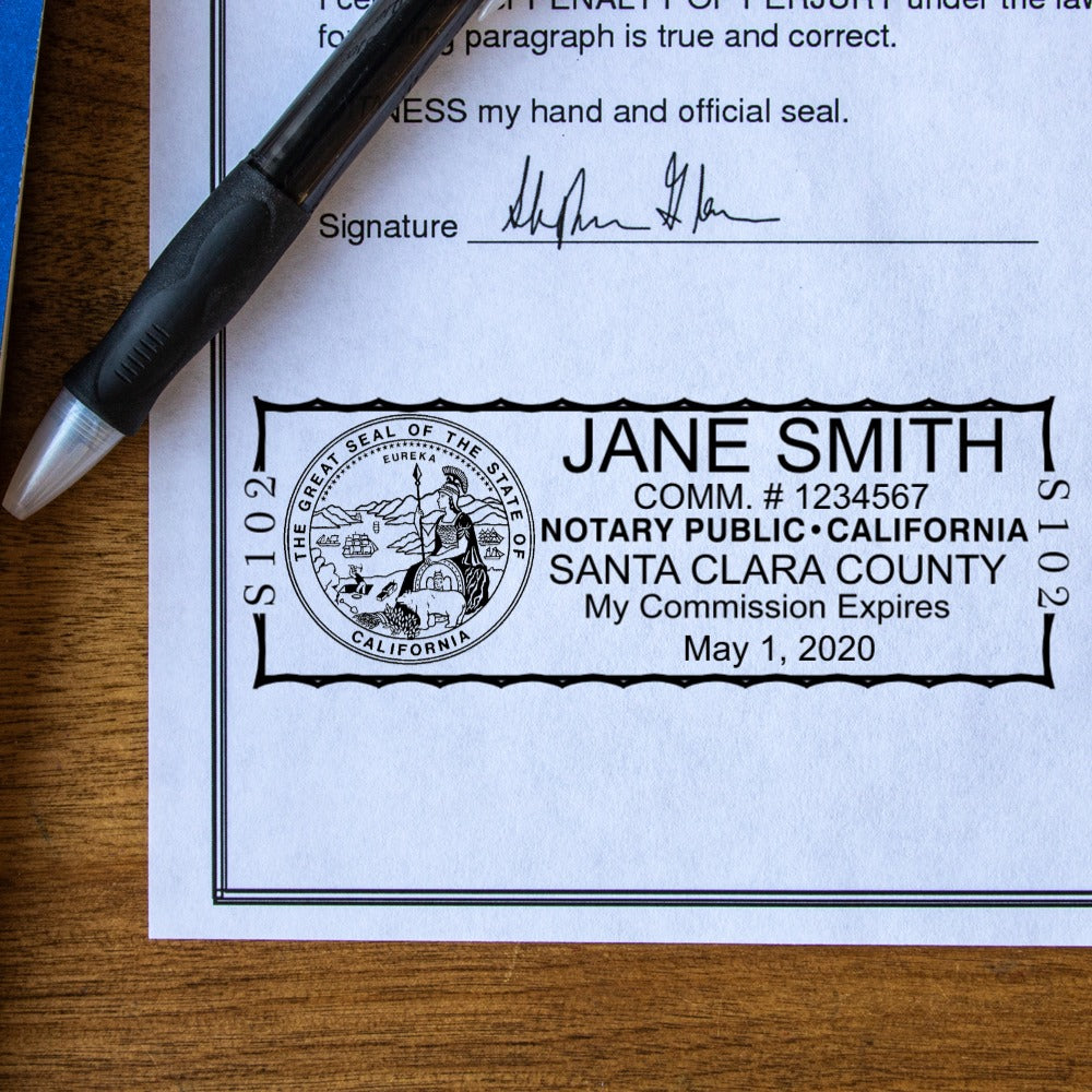 PreInked California Notary Stamp Made Entirely in America