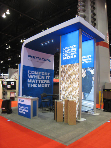LED trade show booth lighting example