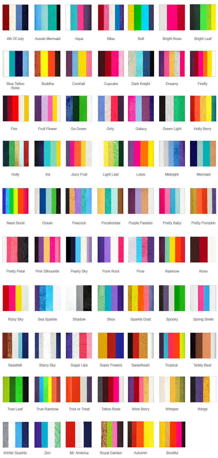 Build Your Own Arty Cake Palette Color Chart