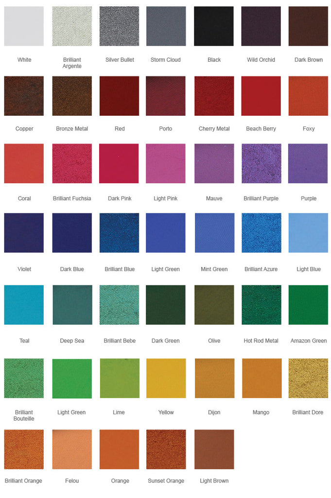 Paradise Build Your Own Palette Color Chart