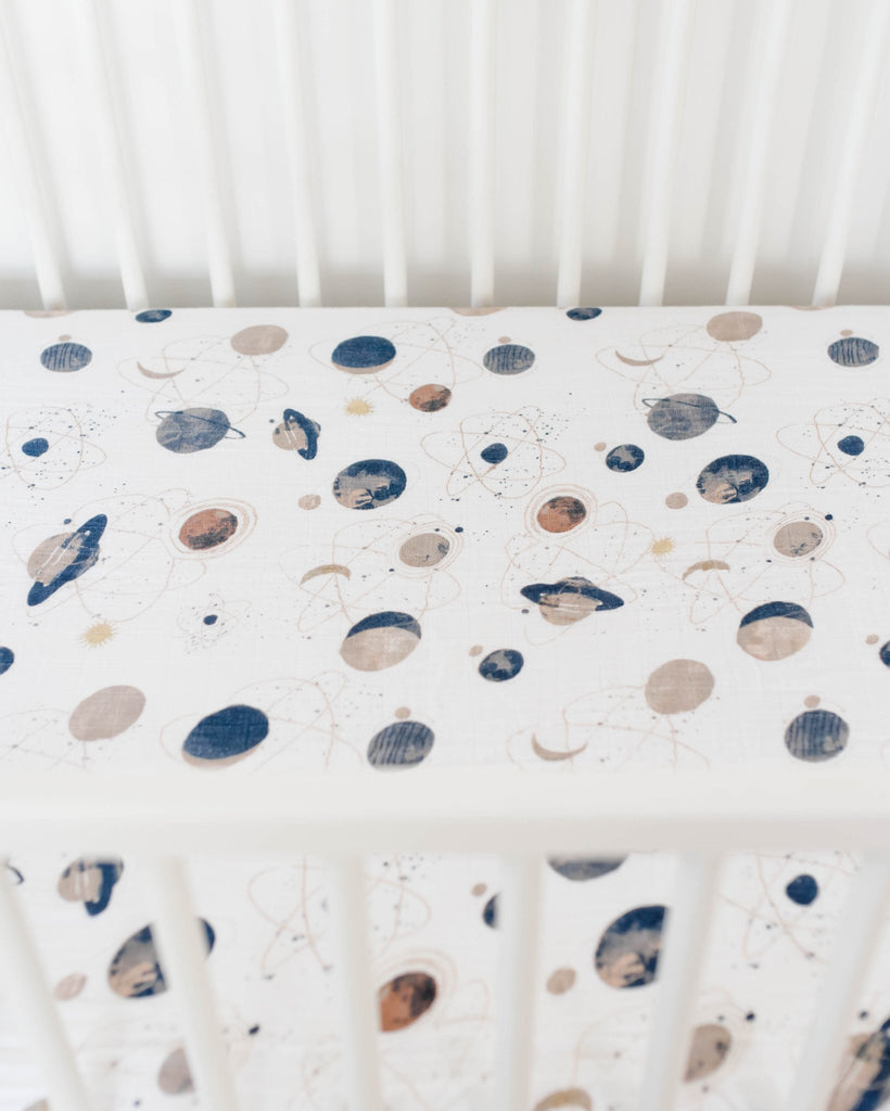 little unicorn planetary crib sheet