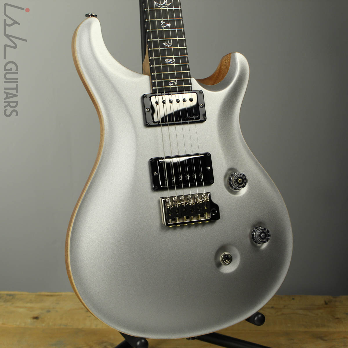 PRS Paul Reed Smith Wood Library Custom 24 Platinum Metallic Silver (DEMO  VIDEO)