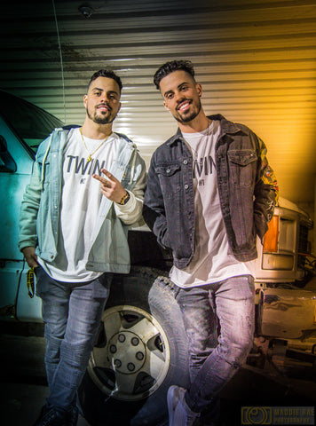 twiins in twinning store t-shirts twin brothers music producers