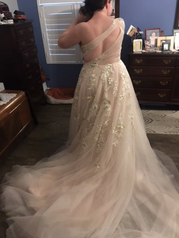Unique Long Sleeve Prom Dresses One Shoulder A-line Sparkly Prom Dress Long Evening Dress JKL1300
