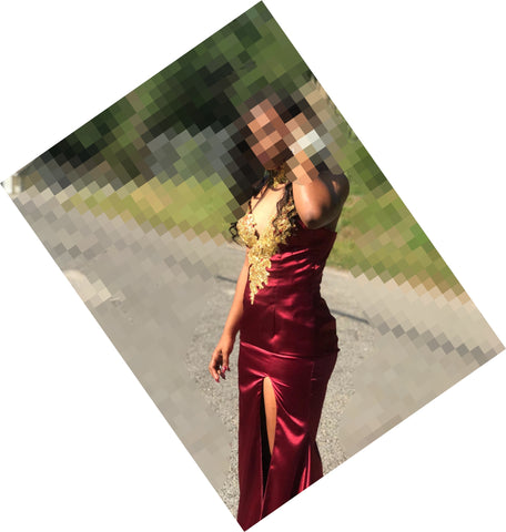 Chic Burgundy Prom Dresses Trumpet/Mermaid Appliques Sexy Prom Dress/Evening Dress JKS175