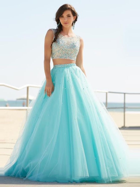 Two Piece Prom Dresses Aline Sparkly Prom Dress Sexy Evening Dress Jkl 