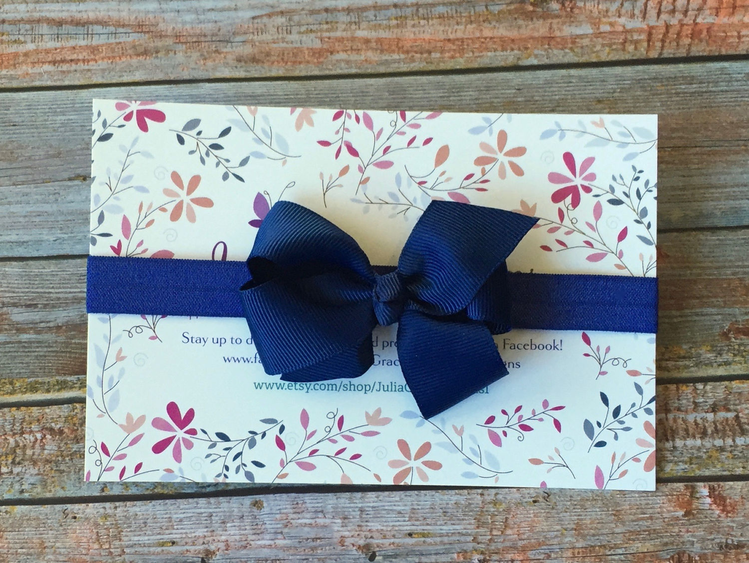 navy blue baby bow