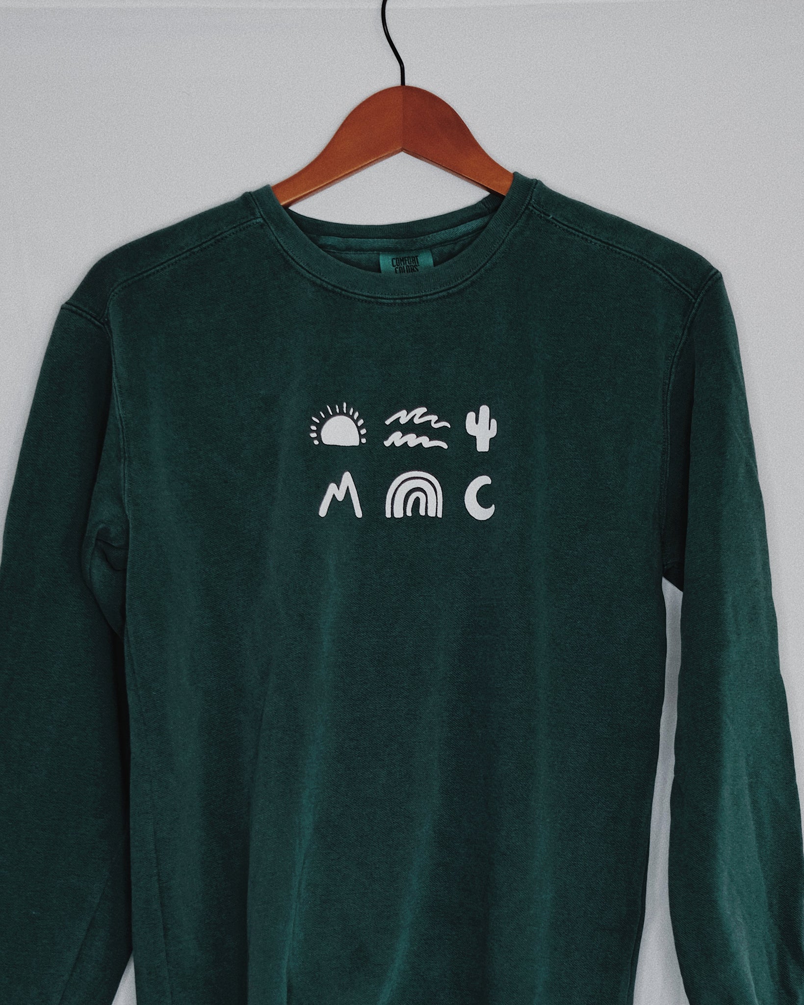 Creation Symbols Dusty Teal Unisex Crewneck Sweater