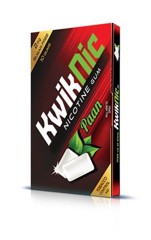 Kwiknic 2 Mg Nicotine Gum 10's - Paan Flavour - Pack of 4