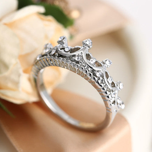 Princess Queen Crown Ring Rose Gold 