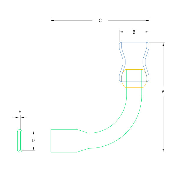 Grind-Loc 90° Twisted Flat Swivel Nozzle Tech Specs