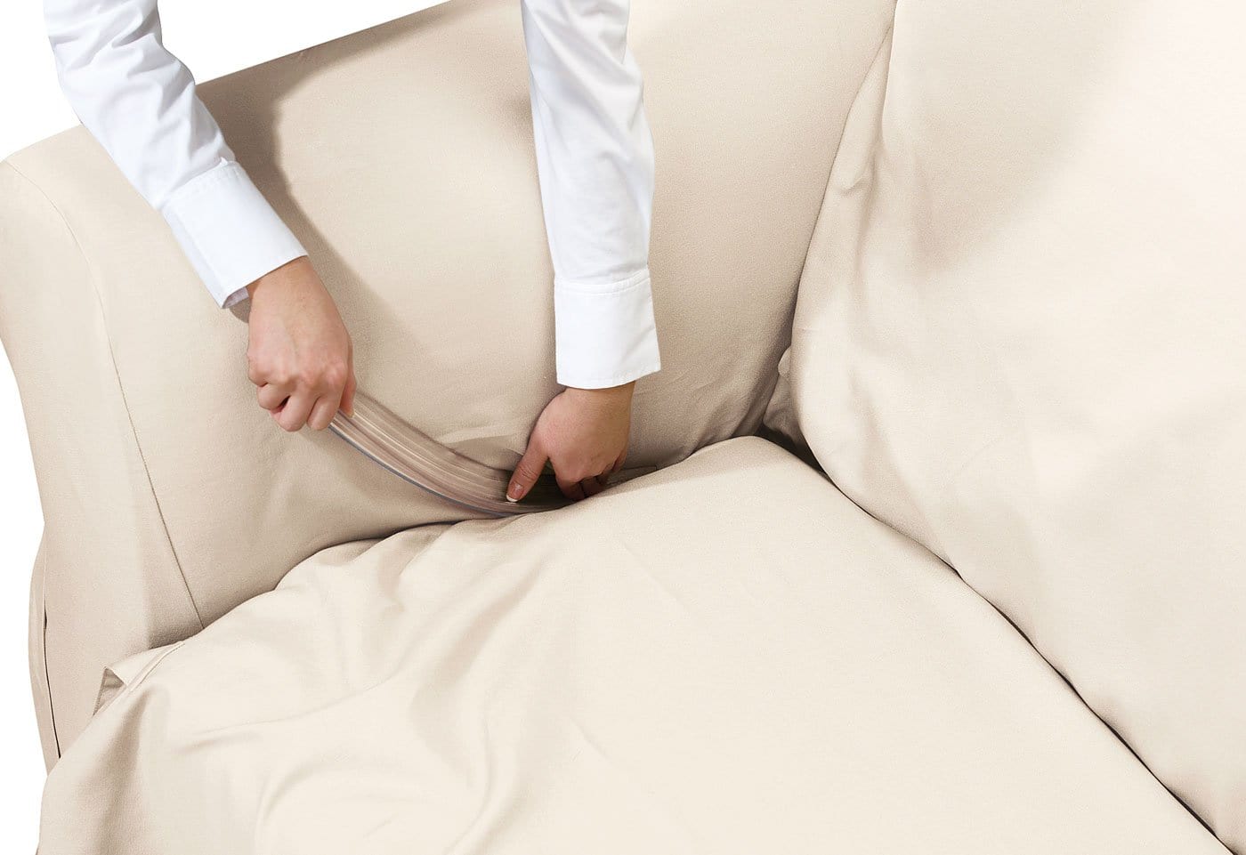 Clear PVC SureFit Sofa Slipcover Grip Strips Tuck Tight