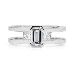 emerald cut diamond ring