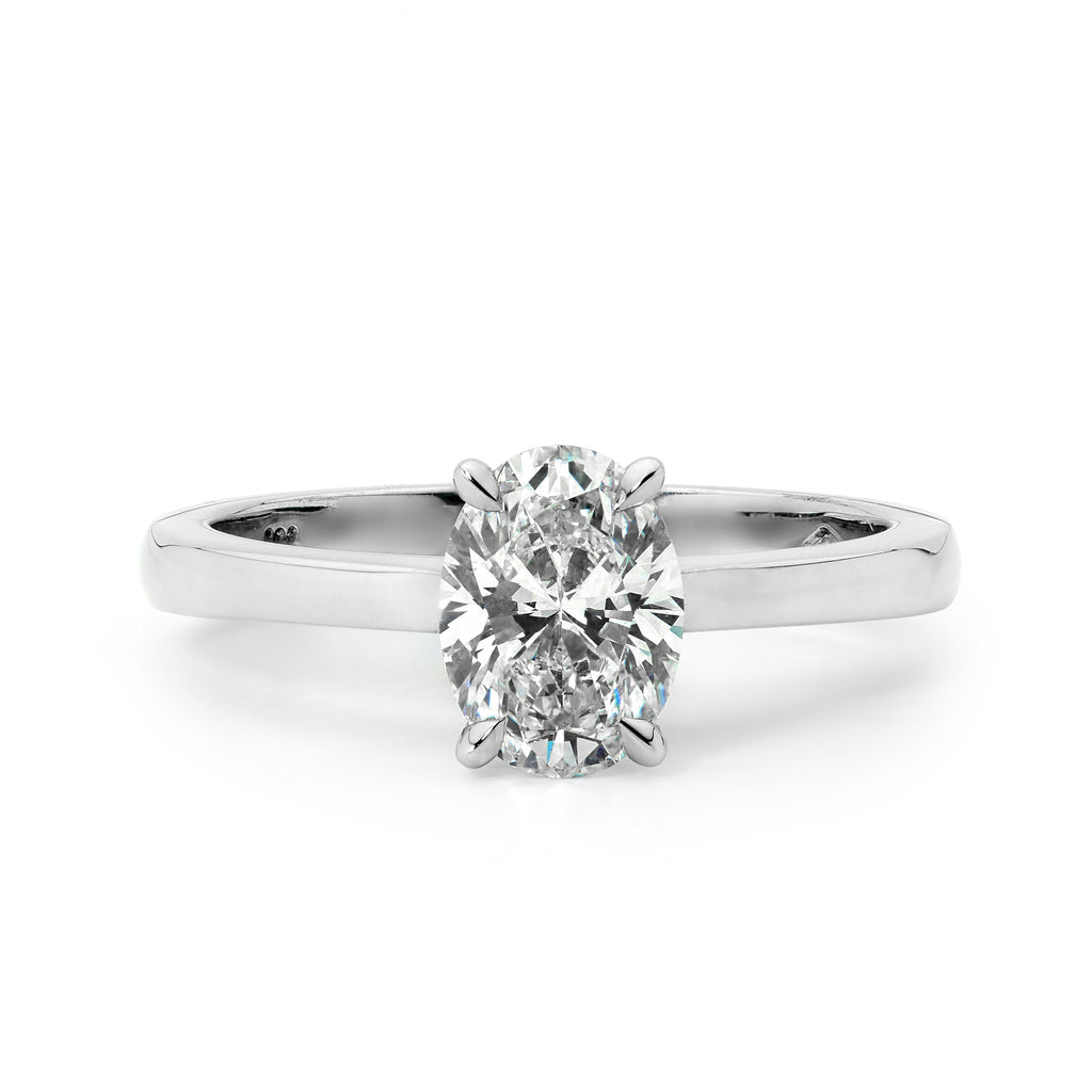 Oval cut solitaire – Linneys Jewellery