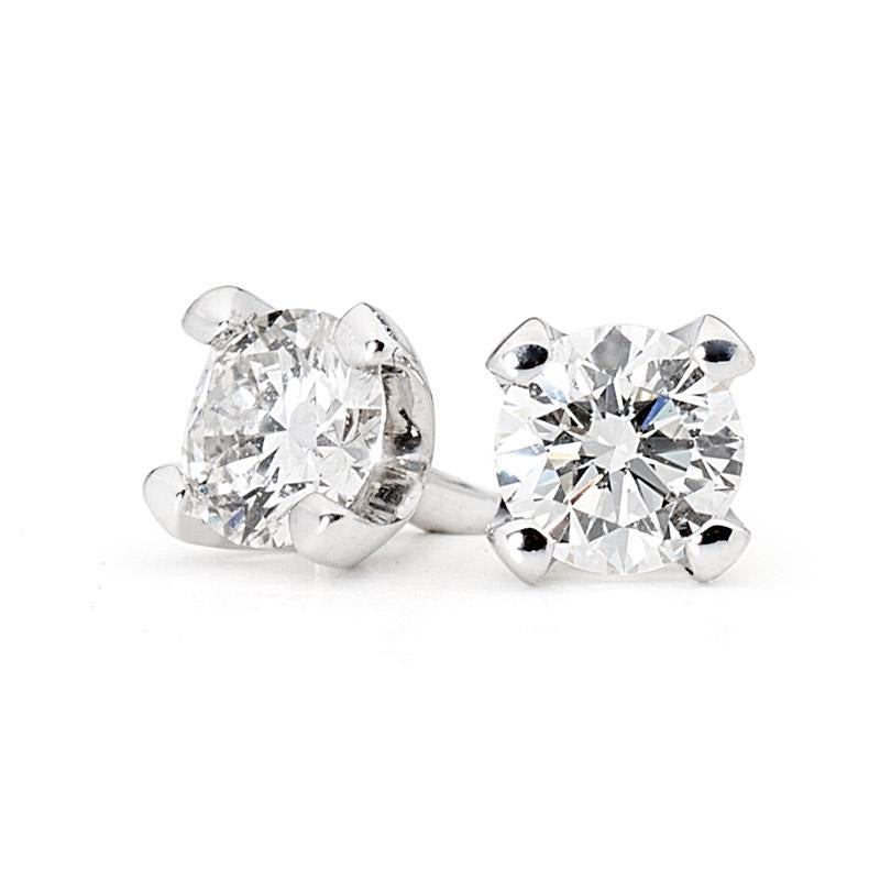 silver diamond studs