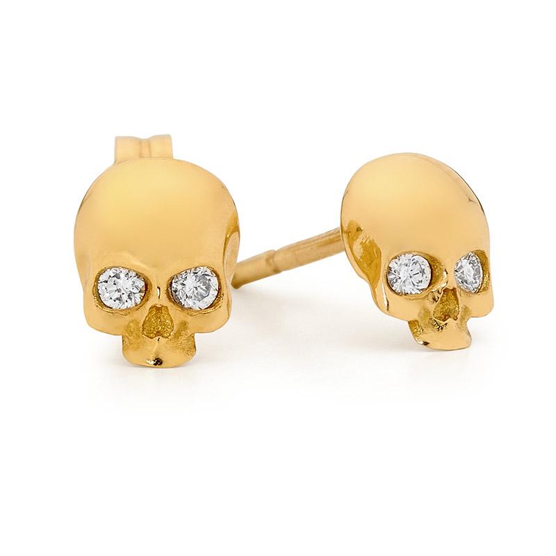 Diamond skull earrings – Linneys Jewellery