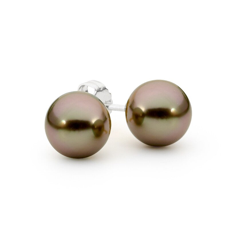 Black pearl stud earrings – Linneys 