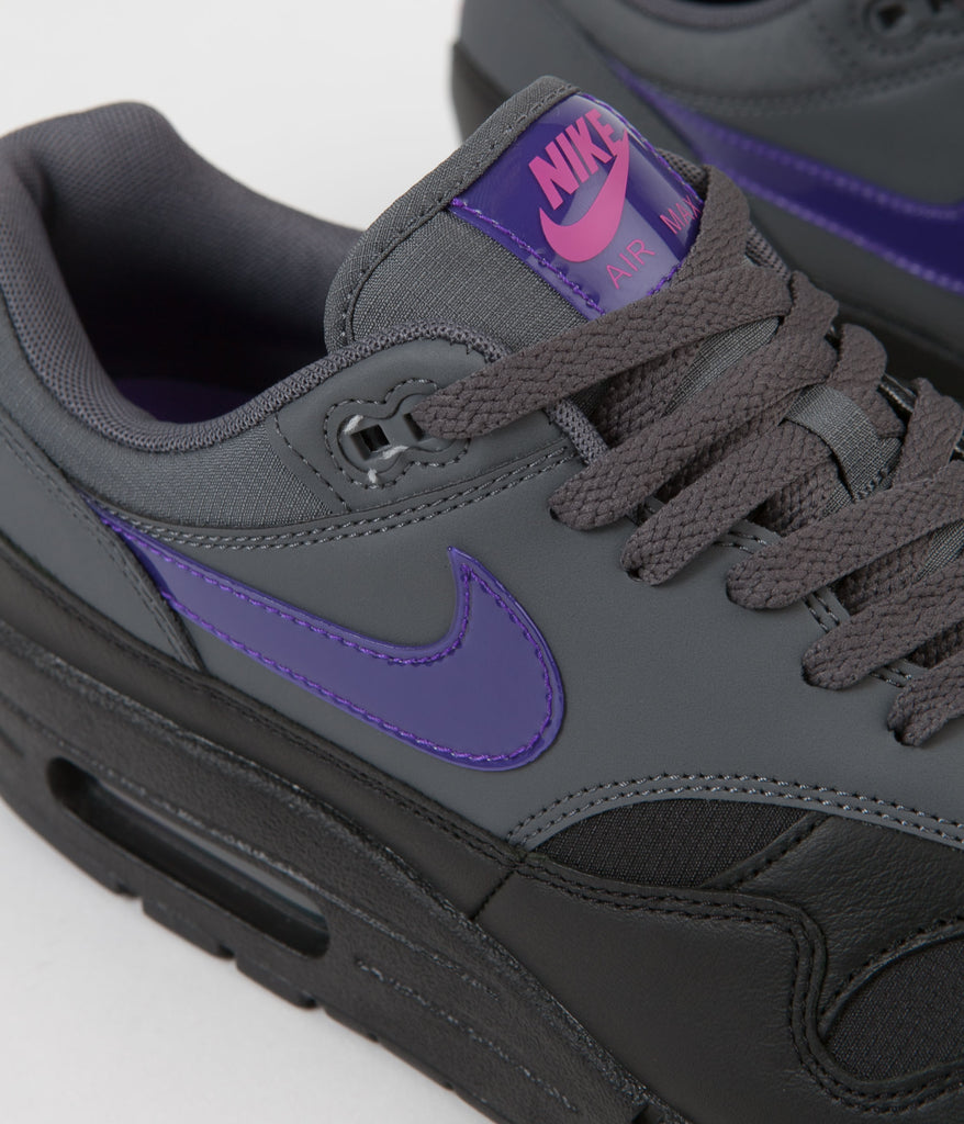 nike air max 1 dark grey fierce purple black