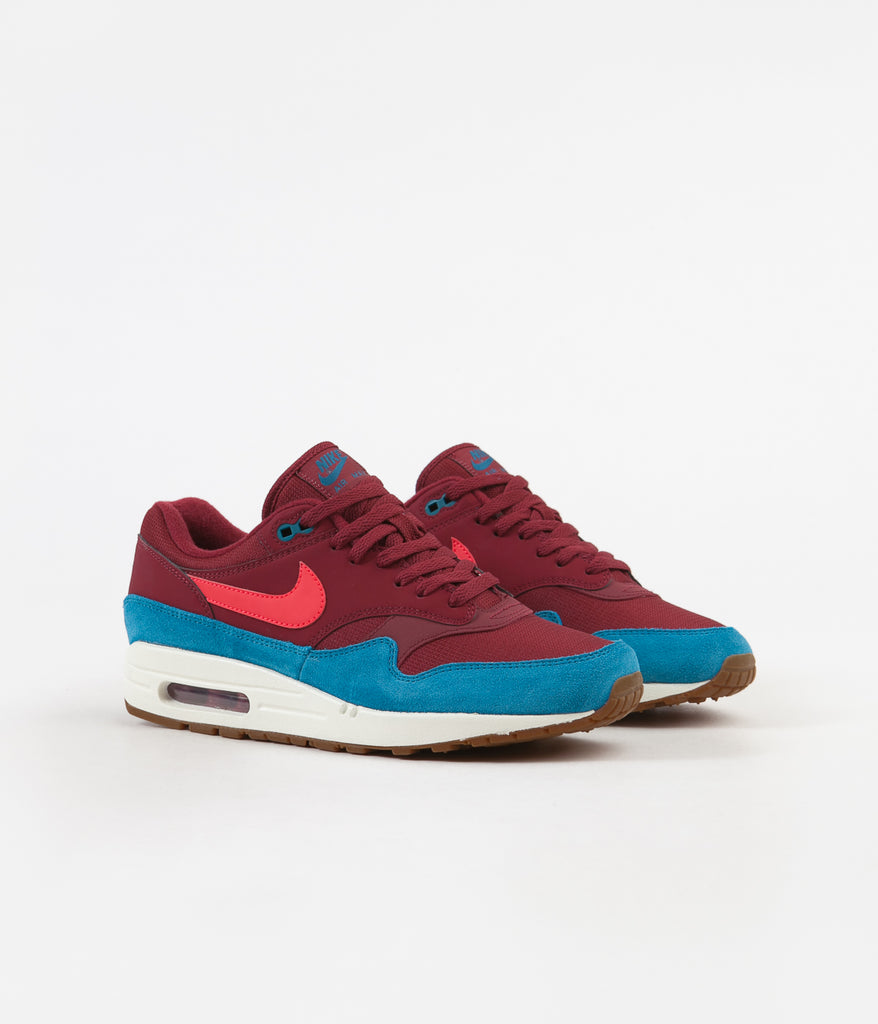 nike air max 1 team red green abyss