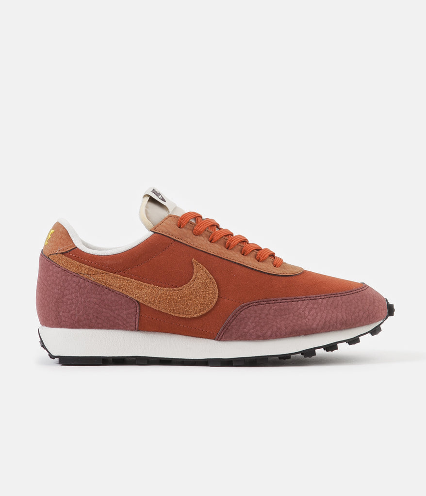 brown and orange sneakers